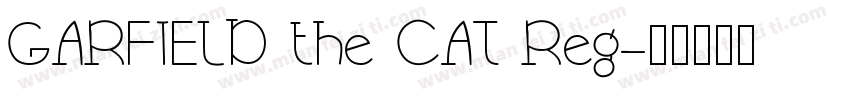 GARFIELD the CAT Reg字体转换